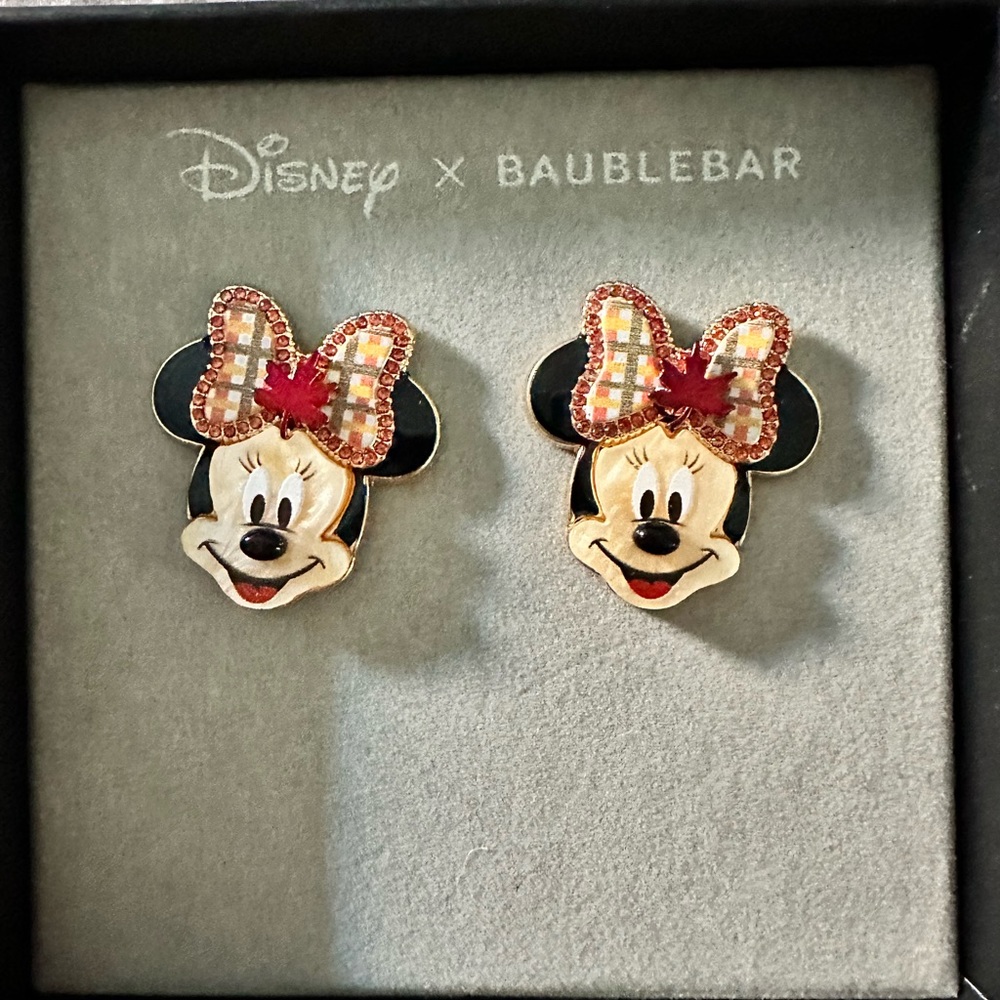 Brand New In Box - Disney Baubllebar Earrings (Minnie)